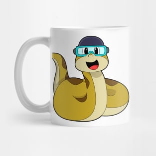 Snake with Swimming goggles Mug